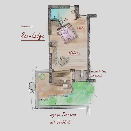 Lebensart-am-see-elegante-ferienwohnung-see-lodge-direkt-am-see アパート バート・エンドルフ